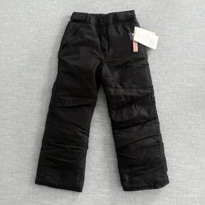 NWT Kids Ski Pants All In Motion Black Snow Pants M Waterproof Adjustable Waist
